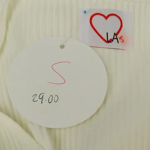 LoveLA Brenda Snap Button Long Sleeve V-Neck Bodysuit Size S - Picture 5 of 10